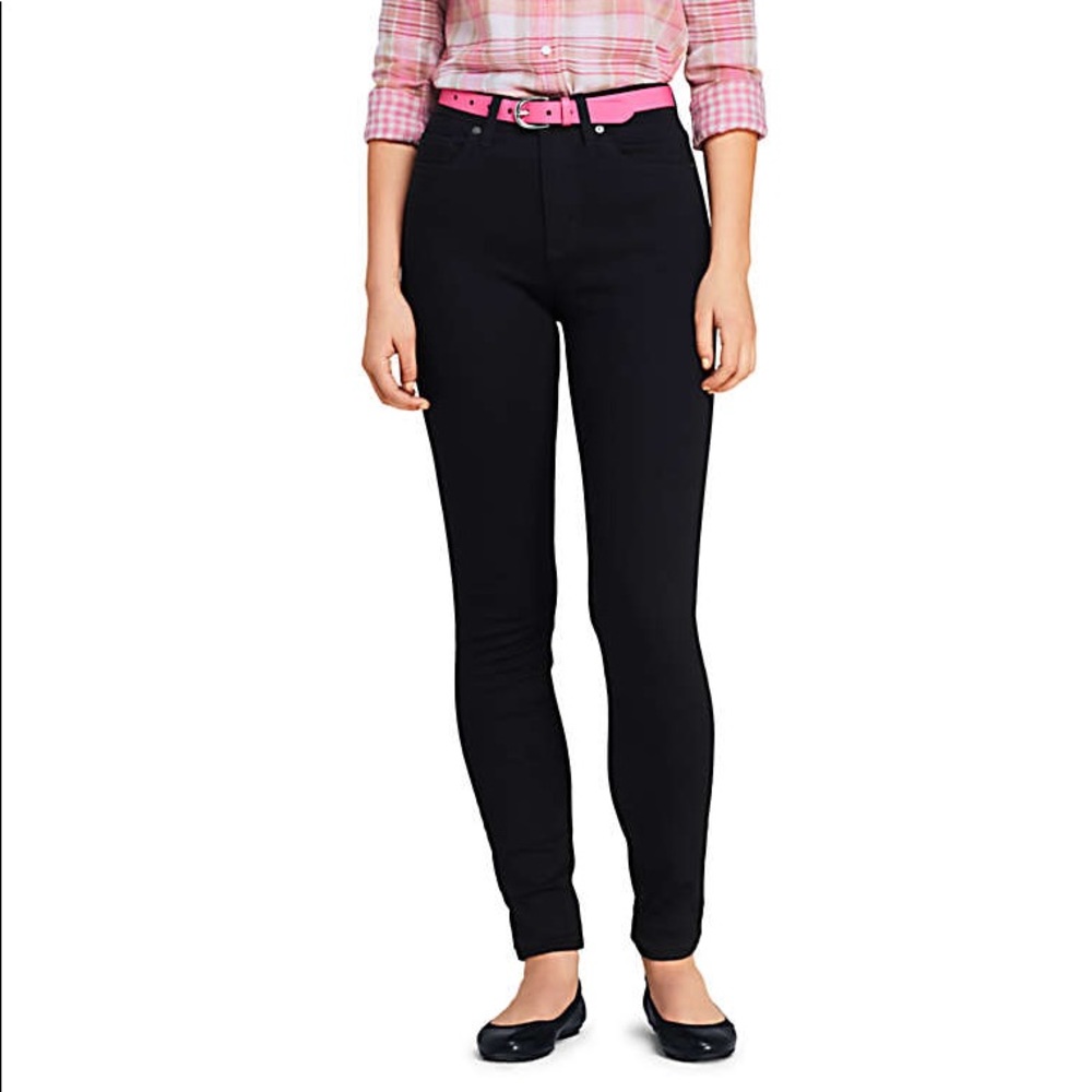 NWT Lands End Women's Plus Size 24W Black Jeans